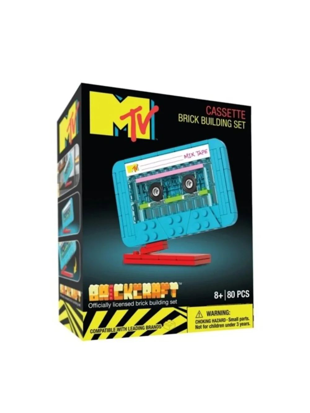 Brickcraft MTV Retro Builds: Blue Boom Box & Cassette Brick Building Kits